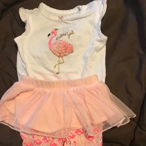 Daddy’s girl flamingo outfit
